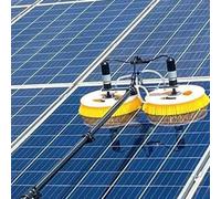 Sistema telescópico de limpieza de paneles solares con robot de doble cabezal y kit de poste de agua eléctrico para un mantenimiento eficiente