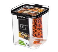 Sistema Tritan Cuadrado Muy Bote Transparente Negro Vidrio Plástico Almacenaje