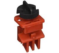 Sistema Universal de Bloqueo de Disyuntor Multipolo, 31.75mm x 26.67mm x 57.15mm, Rojo, Paquete de 6