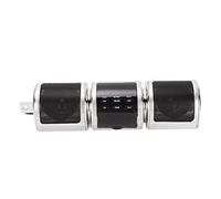 Sistemas de Audio para Motocicletas, de Altavoces Bluetooth para Motocicletas, de Sonido de Audio Montado en el Manillar DC12V Impermeable IP54 Inalámbrico (Plata)