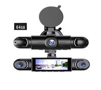 Sistemas De Cámara para Vehículos 360 Sensores IR con Resolución S4K Bloqueo Automático Eventos Y Almacenamiento 32/64GB para Cámara Salpicadero Profesional Delantera Y Trasera