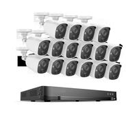 Sistemas de cámaras CCTV, De Seguridad De Vídeo De 32 Canales, 1080P, Grabador DVR H.265, Kits De Cámara CCTV De Videovigilancia, Detección PIR For Exteriores, IP67(2T,32CH DVR 16Pcs Kits)