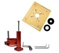 Sistemas de elevación de enrutador mejorados para motores de 63,8-65 mm de diámetro con placa de aleación de aluminio y accesorios de mesa de enrutador preciso