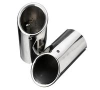 Sistemas De Escape Automóviles Boquilla Silenciador Punta Tubos Cubiertas Para Automóviles Inoxidable 2 Unids/Set Para A1 A3 A4 A4L A5 Q5 B8(Plata)