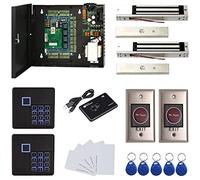 Sistemas de placa de control de acceso de 2 puertas 600 libras Cerradura electromagnética Infrarrojo Ninguno Touch Botón de salida Lector de teclado 110 ~ 240V Caja de fuente de alimentación USB Lector de registro RFID Tarjeta llavero, aplicación de teléfono puerta abierta remotamente
