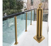 Sistemas De Postes De Barandilla De Vidrio Para Plataforma De Patio, Dorados, Kit De Abrazadera Para Barandilla De Vidrio Para Escalera De Piscina Exterior, Restaurante, Barandilla De Vidrio Cuadrada