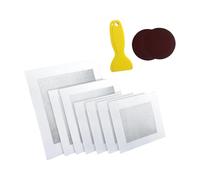 Sistemas de reparación de paredes de metal resistentes, incluye raspador de papel de lija para mantenimiento del hogar, reparación rápida de daños en la pared