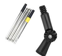 Sistemas retráctiles de limpieza de ventanas con juntas de bloqueo seguro, agarre de espuma, perfecto para mantenimiento de superficies de vidrio, barra de extensión de acero inoxidable resistente