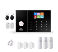 Sistemas Seguridad Hogar Sistema De Alarma WiFi gsm For Casa, Seguridad Inalámbrico For Negocios con Pir Y Sensor Puerta, Control por Aplicación Remota(C)