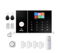 Sistemas Seguridad Hogar Sistema De Alarma WiFi gsm For Casa, Seguridad Inalámbrico For Negocios con Pir Y Sensor Puerta, Control por Aplicación Remota(D)