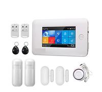 Sistemas Seguridad Hogar Toda La Pantalla Táctil Inalámbrica WiFi gsm RFID Tarjeta Sistema De Alarma Antirrobo Smart Home Security DIY(E..)