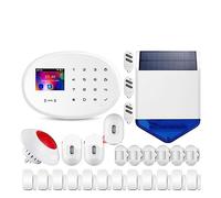 Sistemas Seguridad Hogar W204 Sistema De Alarma 4G WiFi Casa Inteligente Soporte Sensor Movimiento Puerta Sirena Etiqueta RFI(Kit 9)