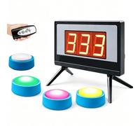 Sistemi Inalámbrico De Juegos De Preguntas; Zumbadores De Aprendizaje En El Aula Con Control Remoto. Admite 4 Modos De Respuesta Más Indicaciones De Voz. Dispositivo Interactivo Para 5-10 Equipos