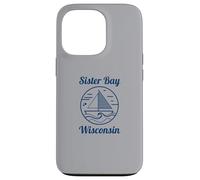 Sister Bay Wisconsin Sailboat and Waves Carcasa para iPhone 13 Pro