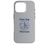 Sister Bay Wisconsin Sailboat and Waves Carcasa para iPhone 16 Pro
