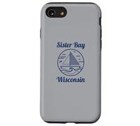 Sister Bay Wisconsin Sailboat and Waves Carcasa para iPhone SE (2020) / 7/8