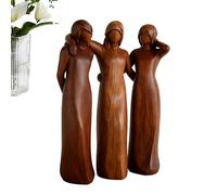 Sister Figurines - Hand-Painted Friendship Sculpture for Home Decor | Resin Material with Colorful Finish Detailed Sisters Statue Living Room Bedroom Study Nursery Bedside Display Shelves Bookshelves