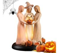 Sister Figurines Resin - LED Lights Spooky Abstract Art Halloween Decor Use