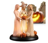 Sister Figurines - Resin With LED Lights Spooky Abstract Art Halloween