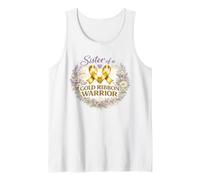 Sister of a Golden Warrior concienciación sobre el cáncer Camiseta sin Mangas