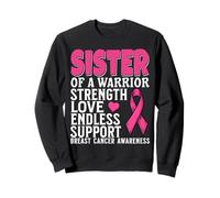 Sister of a Warrior Breast Cancer Awareness Support Gifts Sudadera