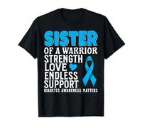 Sister of a Warrior Diabetes Awareness Family Matching Gifts Camiseta
