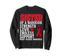 Sister of a Warrior Heart Disease Awareness Family Matching Sudadera