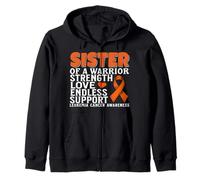 Sister of a Warrior Leukemia Awareness Family Matching Gifts Sudadera con Capucha