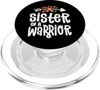 Sister of A Warrior Orange Family Leukemia Cancer Awareness PopSockets PopGrip para MagSafe