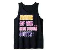 Sister of Ms Double Digits Peace 10 Años 10º Cumpleaños Camiseta sin Mangas