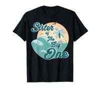 Sister Of The Big One Wave Surf 1er Cumpleaños Niño Niña Camiseta