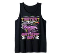 Sister of The Birthday Boy Race Car Party Family Matching Camiseta sin Mangas