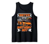 Sister of The Birthday Boy Race Car Party Family Matching Camiseta sin Mangas
