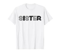 Sister Racer Checkered Race Speed Track Road Fiesta de cumpleaños Camiseta