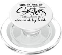Sister Side by Side Miles Apart Sisters Connected by Heart PopSockets PopGrip para MagSafe