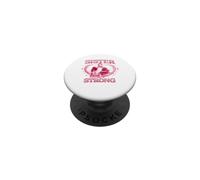 Sister Strong Camisa de Mujer con cáncer con Cinta Rosa PopSockets PopGrip Adhesivo