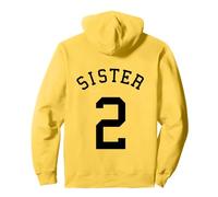 Sister Team Shirt # 2 Handball Sis Rugby Volleyball Hockey Sudadera con Capucha