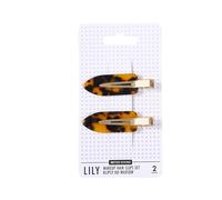 SISTER YOUNG Juego de 2 pinzas para el pelo de LILY, sin arrugas, para maquillaje, cuidado y peinado, pinzas antideslizantes, suaves para el cabello, elegantes y prácticos (DEEP LEOPARD PRINT)