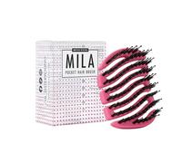 SISTER YOUNG MILA - Cepillo para el pelo con cerdas de jabalí auténticas, antiestático, práctico para un cabello brillante y saludable, cepillo de viaje compacto para el cuidado diario del cabello