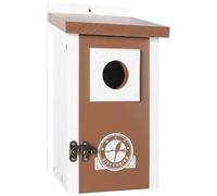 SISTERBIRD- Casas para pájaros para exteriores con protección de madera, casa para pájaros de cedro para exteriores, pájaro azul, pinzón, golondrina, reyezuelo, carbonero, se requiere ensamblaje, colo