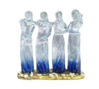 Sisters By My Side celebra las amistades: Escultura de hermanas, novia, cumpleaños, día especial de la amistad para mujeres (azul, 13 cm)