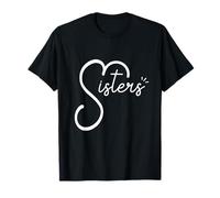 Sisters Heart Design Mujeres Hermano Familia Matching Lover Camiseta
