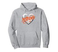 Sisters Heart | Hijas | Hermana niñas Sudadera con Capucha, Unisex para Adultos, Gris Jaspeado, XXL
