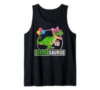 Sistersaurus T-Rex Dinosaur Sister Saurus Family Matching Camiseta sin Mangas