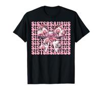 Sistersaurus Triceratops Sister Dinosaur Sis Coquette Bow Camiseta