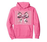 Sistersaurus Triceratops Sister Dinosaur Sis Coquette Bow Sudadera con Capucha