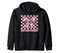 Sistersaurus Triceratops Sister Dinosaur Sis Coquette Bow Sudadera con Capucha