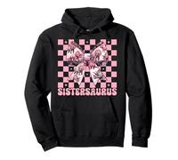 Sistersaurus Triceratops Sister Dinosaur Sis Coquette Bow Sudadera con Capucha