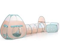 SISTICKER Tienda de Juego Infantil Piscina de Bolas: 3 en 1 Pop Up Túnel Plegable Bolsa de Almacenamiento Exterior Interior(sin Pelotas) - Bebé Juguete para Cumpleaños