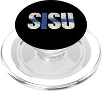 Sisu Finnish Flag Vintage Distressed T Shirt Finland Suomi PopSockets PopGrip para MagSafe